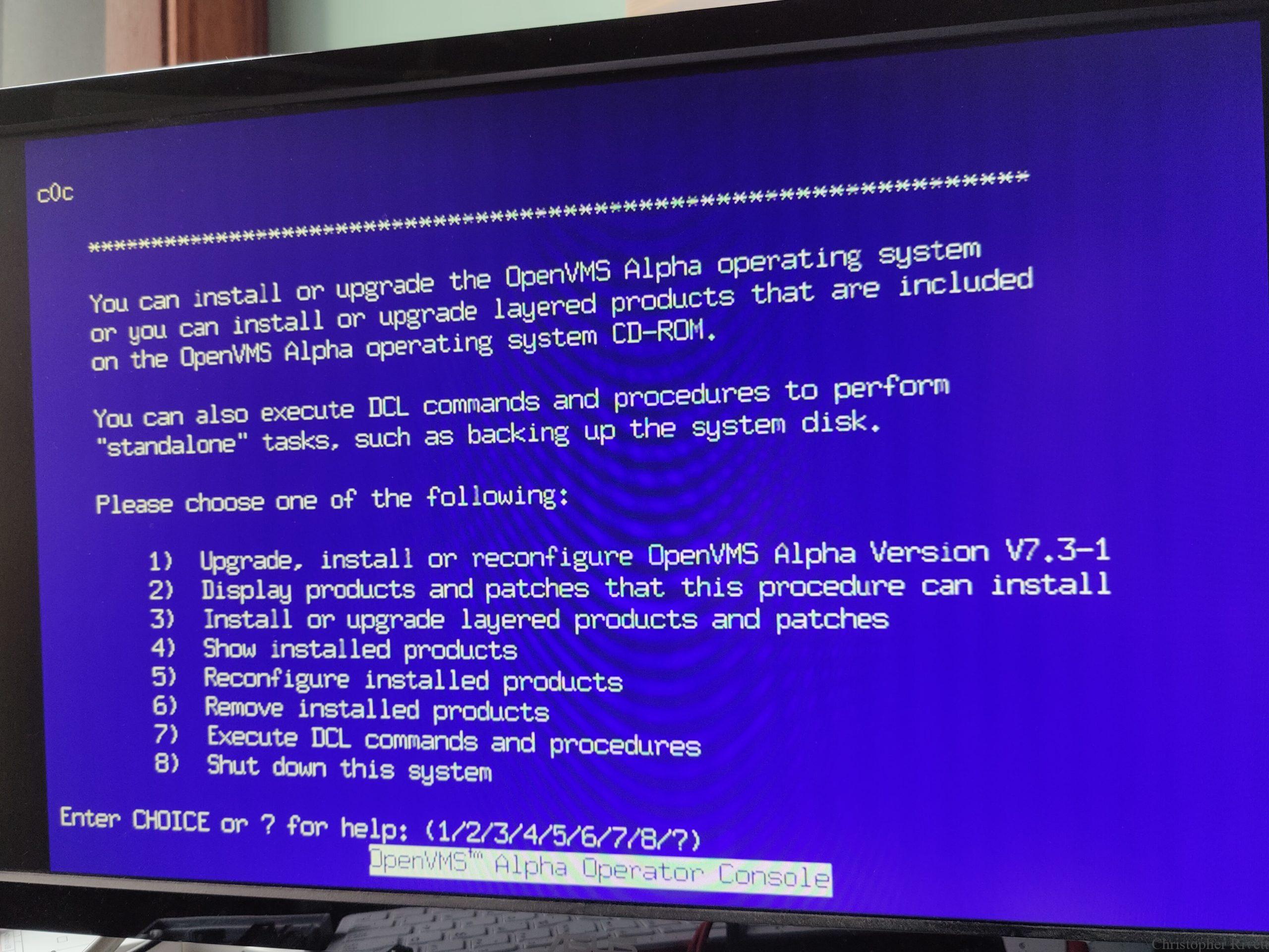 VMS Installer Options VMS Installer Options