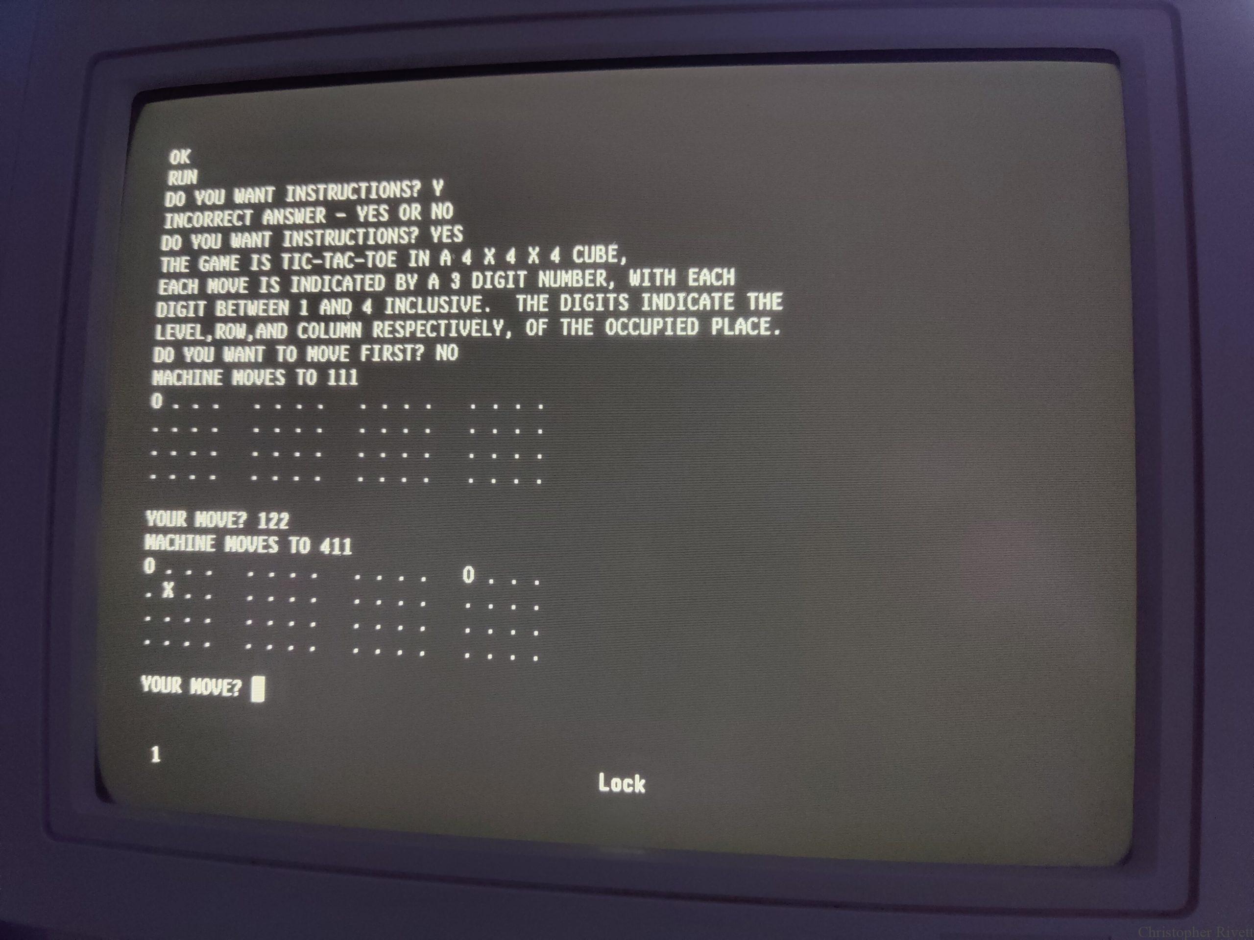Disk Basic 3D Tic Tac Toe (2) Disk Basic 3D Tic Tac Toe (2)